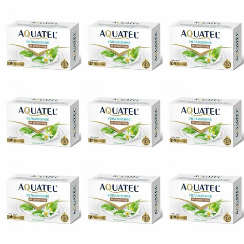 Весна Мыло туалетное твердое Aguatel зеленый чай матча, 90 г, 9 штук aquatel крем мыло твердое зеленый чай матча 90 г 9 штук