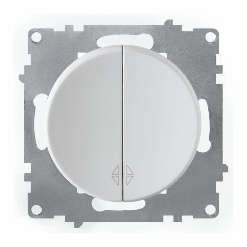 фото Переключатель OneKeyElectro Florence белый, 2-клавишный, 10АХ