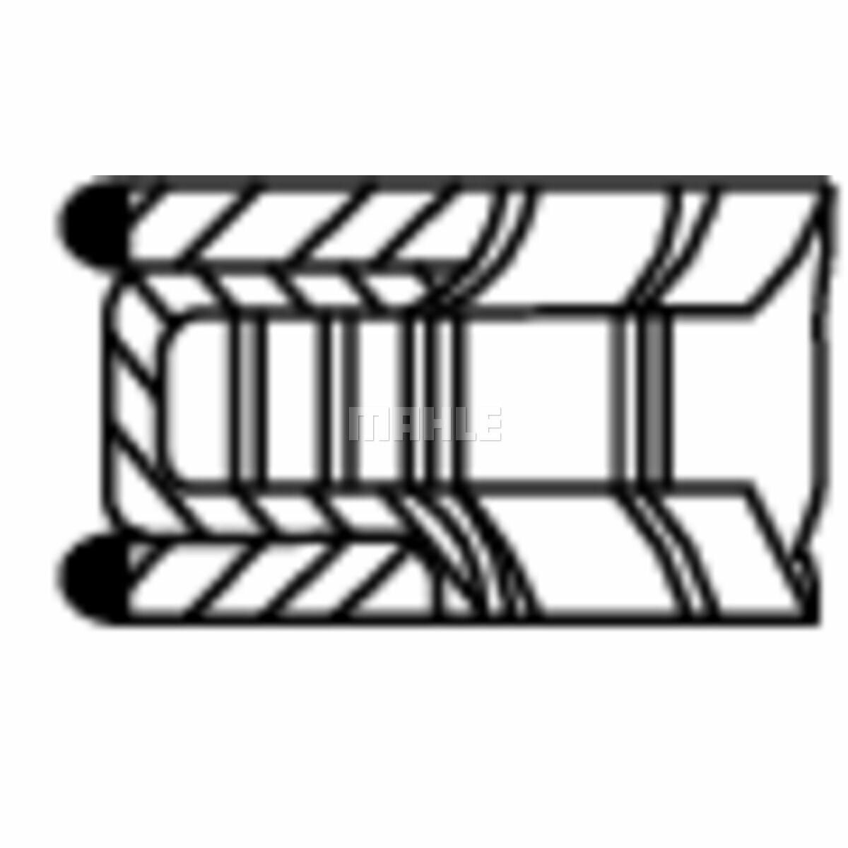 Комплект поршневых колец, MAHLE / KNECHT 083 23 N0 (1 шт.)