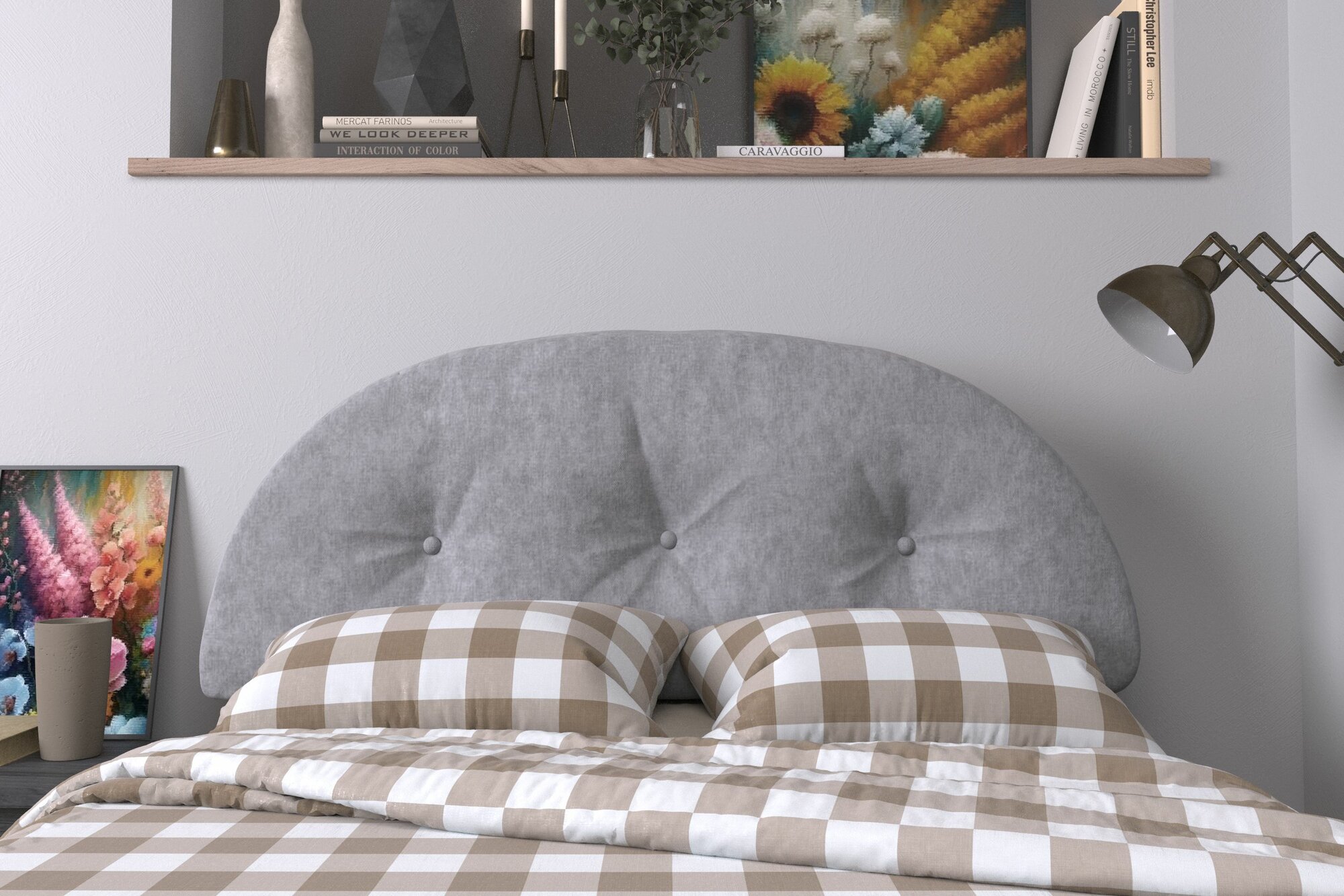 Набивное изголовье-подушка для кровати Mr. Mattress Soft H 80x60 Iron