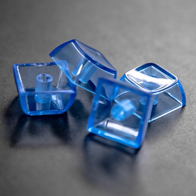Прозрачные синие кейкапы XDA U1 для механической клавиатуры, 10 штук