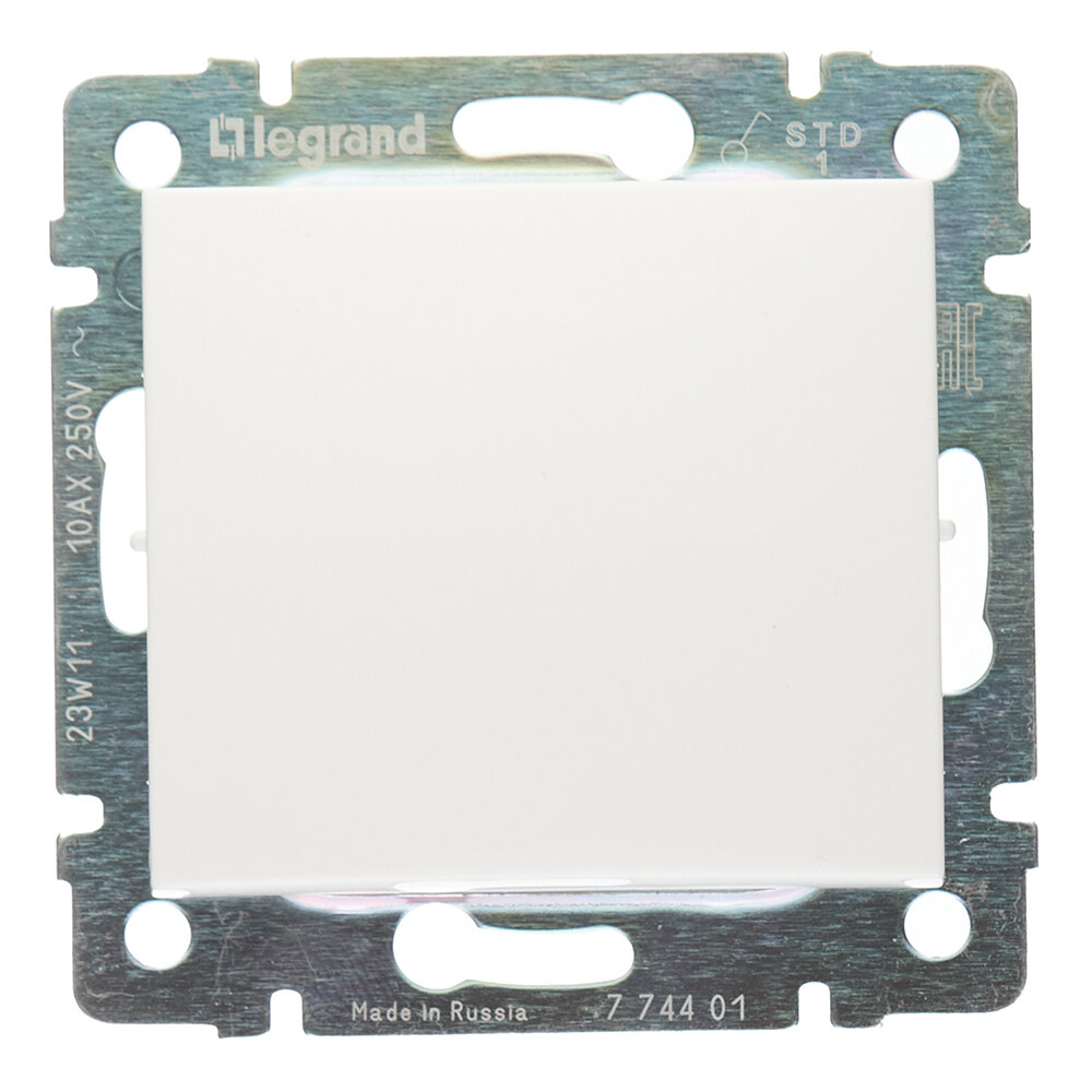 Выключатель Legrand Valena одноклавишный встраиваемый белый (694260)