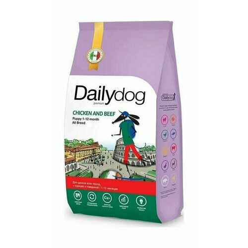 Dailydog Casual Line - Сухой корм для щенков, с Индейкой и Говядиной (3 кг)
