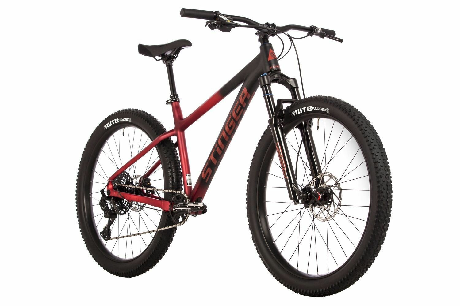 Велосипед STINGER 27.5" QUEST STD красный, алюминий, размер MD