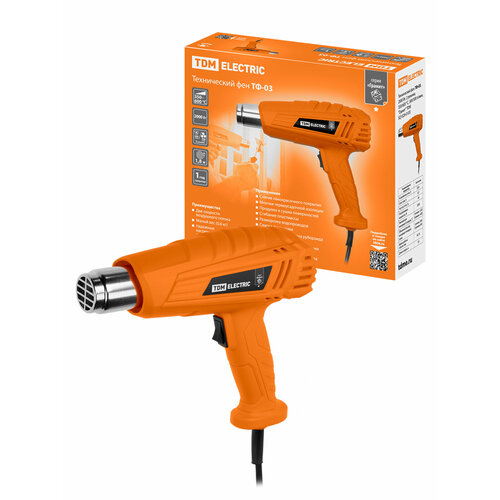Технический фен ТФ-03 2000 Вт 2 режима 350600 C 300500 лмин Гранит TDM 1908₽