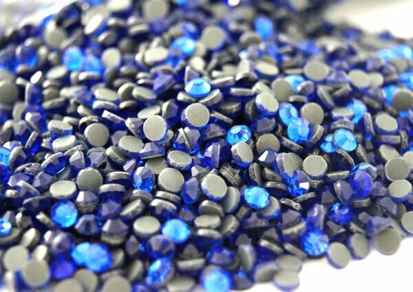 Стразы ss16 термоклеевые 4 мм 10гр. горячей фиксации, цв. 369 синий