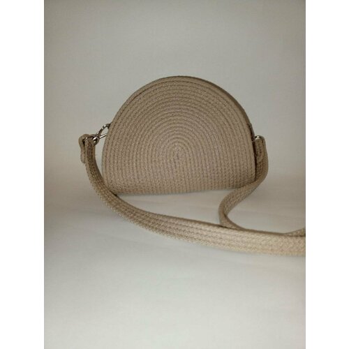 Сумка кросс-боди МаКоМи, фактура вязаная, зернистая, матовая, бархатистая, плетеная, рельефная, бежевый