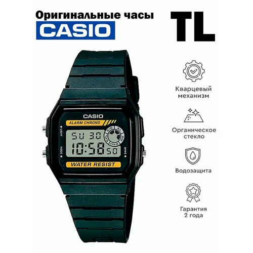 Наручные часы CASIO, черный наручные часы casio collection f 94wa 9 черный серый