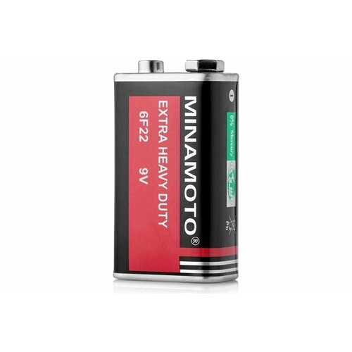 Батарейка Minamoto 6F22 9V, 1 shrink 500 батарейка gopower 6f22 extra heavy duty 9v shrink 1 в упаковке 1 шт