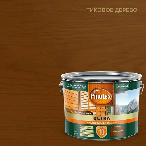 Тиксотропный антисептик Pinotex ULTRA NW pinotex ultra nw антисептик тиксотропный уф защита база под колеровку 2 5л 5803609