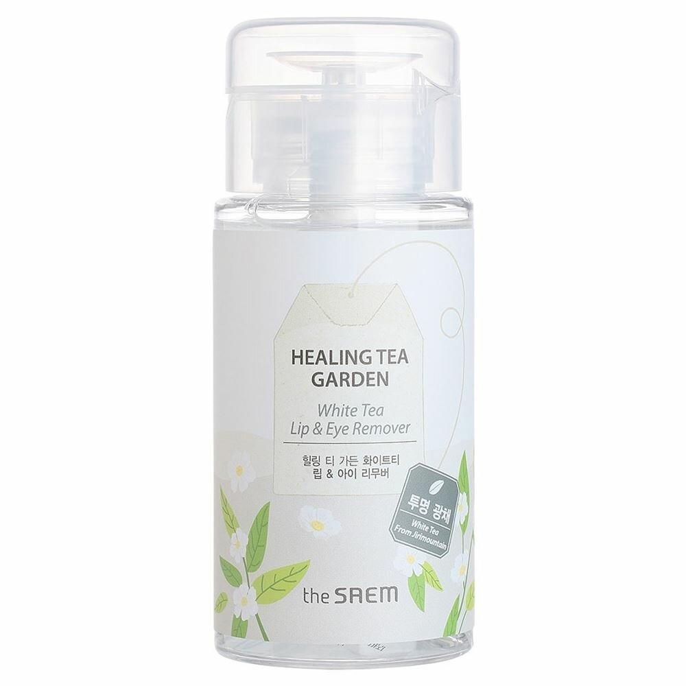 Вода The Saem Garden Healing Tea Garden White Tea Lip & Eyes Remover, Жидкость для снятия макияжа с глаз и губ с экстрактом белого чая, 150 мл