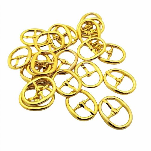 Пряжка 12 мм 20 шт литая металлическая золото 320₽
