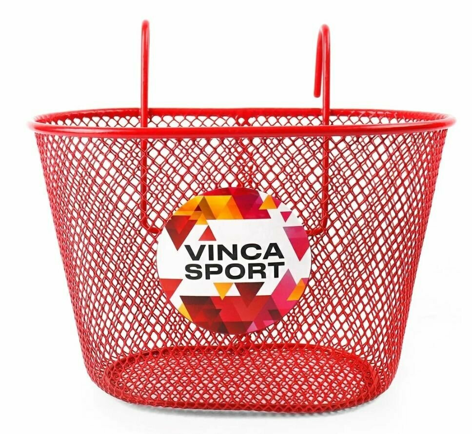 фото Корзинка на самокат или детский велосипед стальная красная, 240x150x150мм