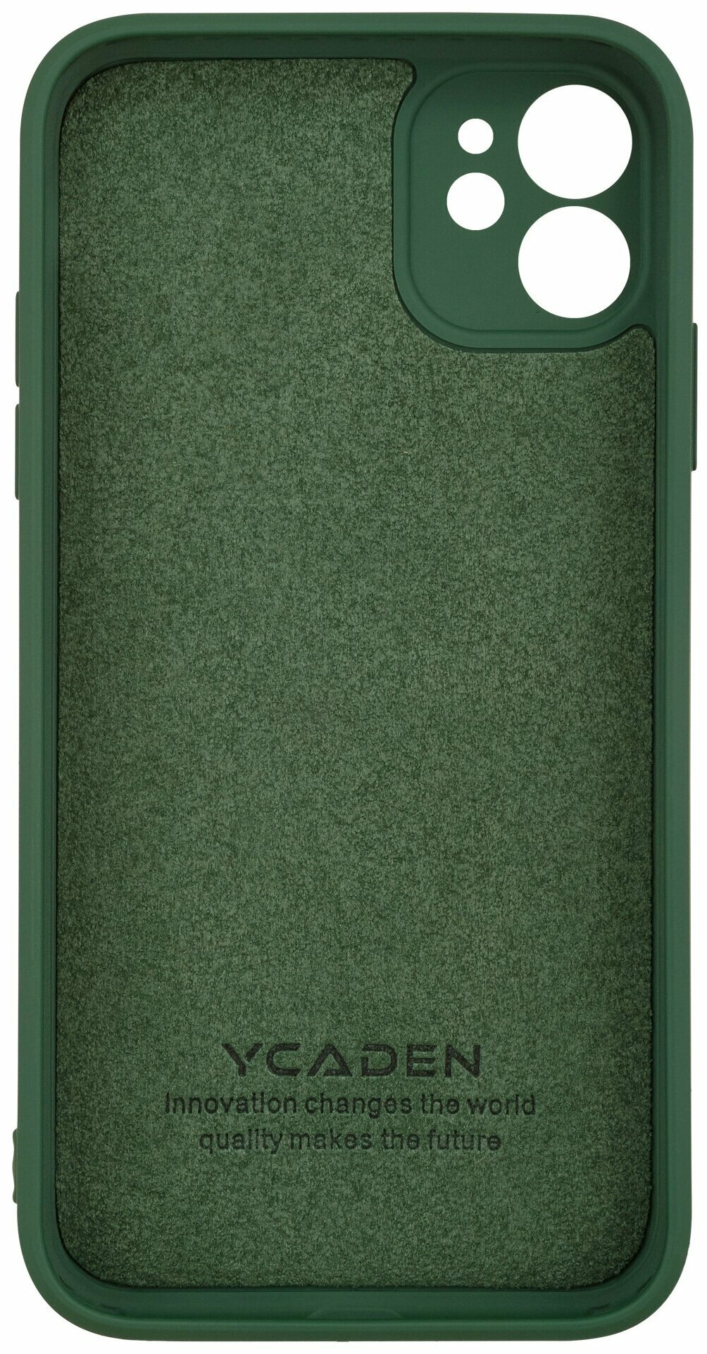 Защитный чехол на айфон 11 силиконовый противоударный бампер для Apple iphone 11 с защитой камеры темно-зеленый
