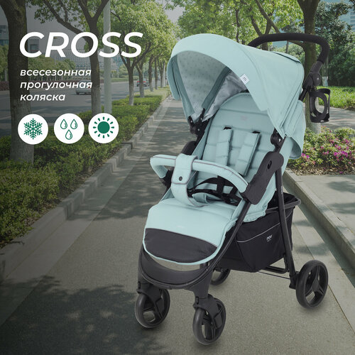 фото Коляска прогулочная всесезонная mowbaby "cross" ra080 mint 2024