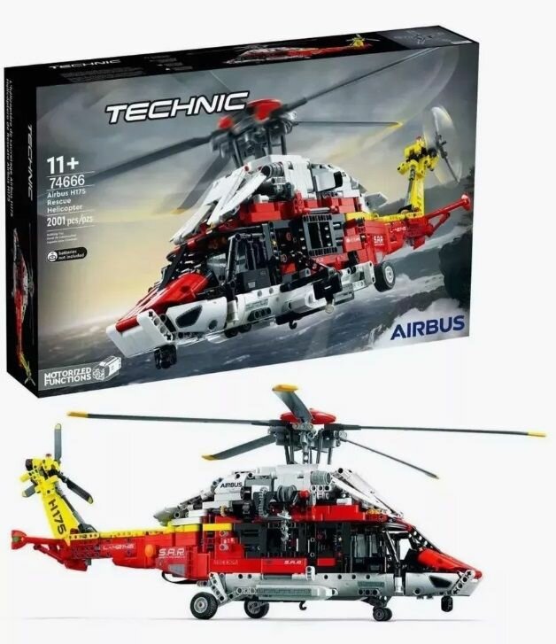 Конструктор Спасательный вертолет Airbus H175, 2001 деталей