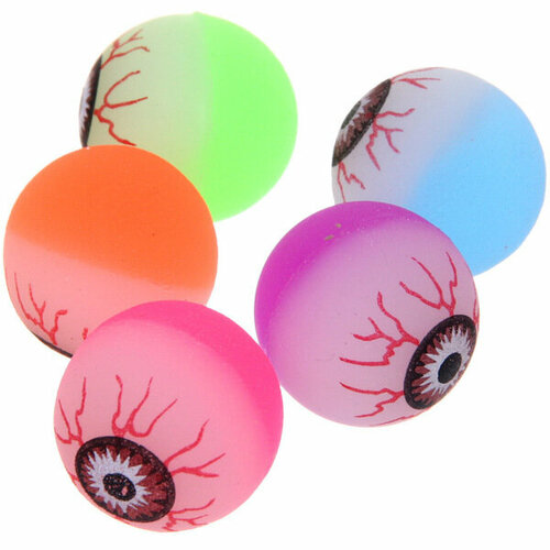 Мяч 27 мм Глаз каучуковый микс стикер на вложение 306₽