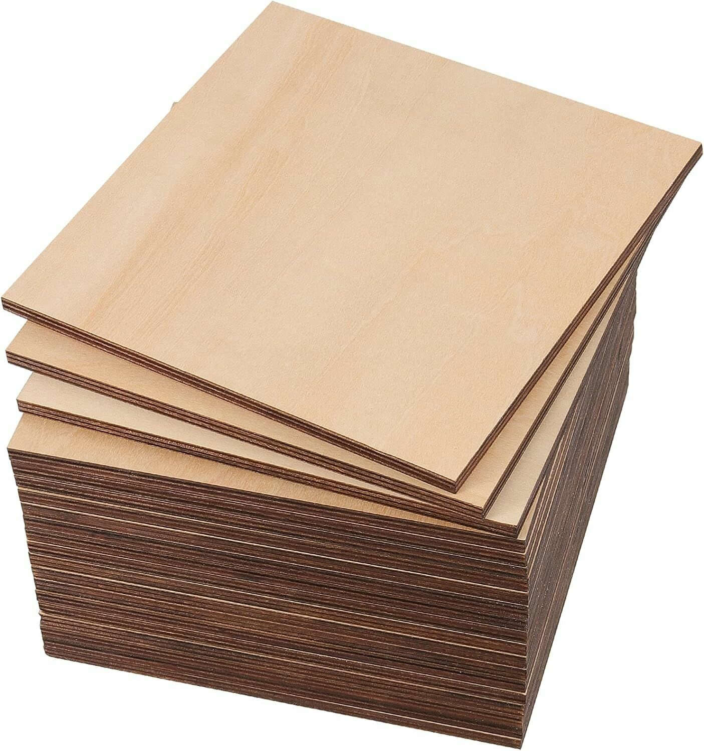 фото Набор деревянных заготовок для декупажа, творчества и росписи квадраты 10 см, 15 шт.