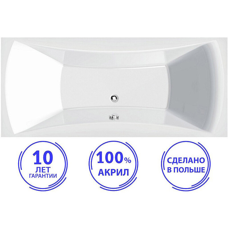 Акриловая ванна C-Bath Talia 180x80 CBQ004002 без гидромассажа