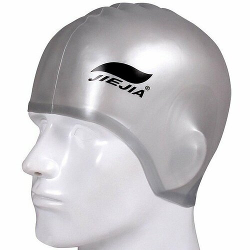 Шапочка для плавания JIEJIA силиконовая с выемками серый 1050₽