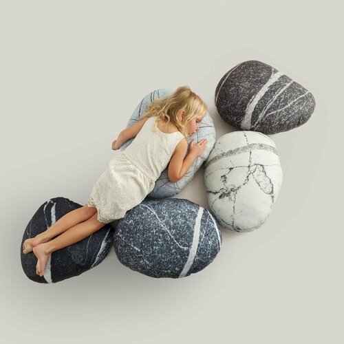 Набор пуфов 5 камней M камни 46-60 см