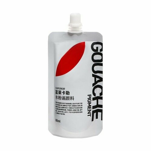 Гуашь художественная 80 мл в дой-паке с крышкой красный 557₽