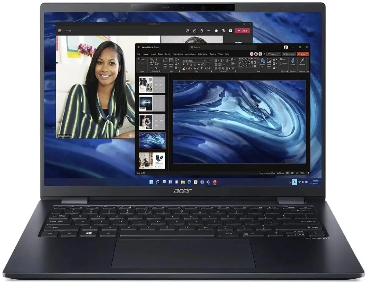 Ноутбук Acer TravelMate TMP614P-52-74QX 14 (1920x1200) IPS/Intel Core i7-1165G7/16ГБ LPDDR4X/512ГБ SSD/Iris Xe Graphics/Windows 11 Pro черный (NX. VSZER.005)