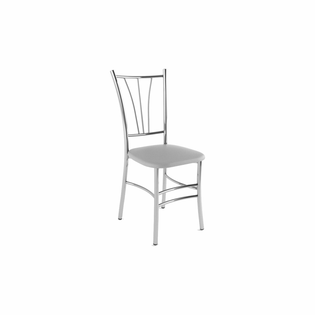 фото Стул "Трилогия" - Металлик (экокожа) / Хром