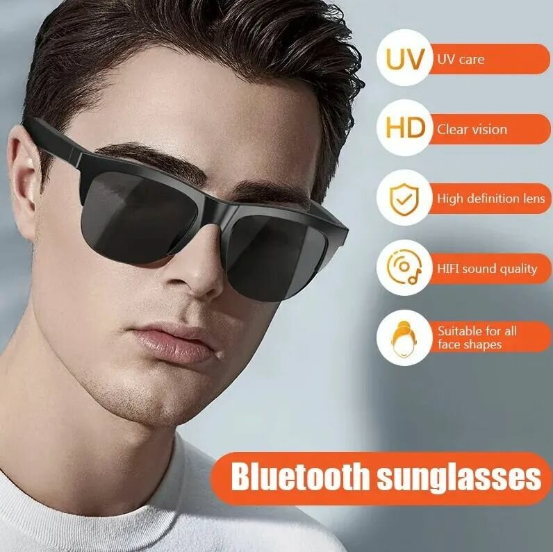 Поляризационные солнцезащитные очки/очки с наушниками/очки для спорта/ Bluetooth беспроводные//сенсорные/ TWS