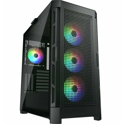 Корпус для компьютера ATX Cougar Airface Pro RGB Black 3х120мм + 1x120mm ARGB Fan, ARGB Fan Hub, без БП, black