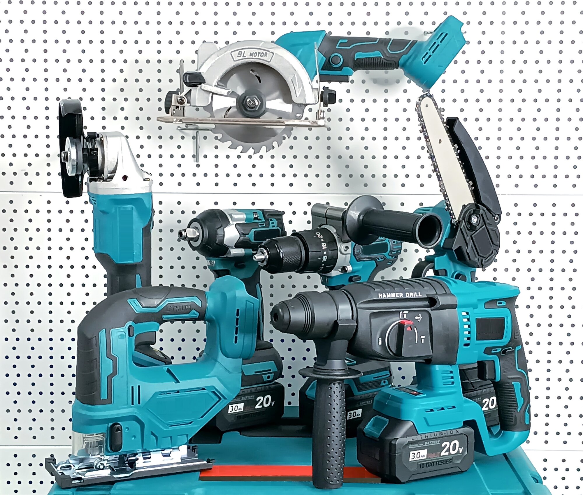 фото Набор аккумуляторного электроинструмента 7 в 1