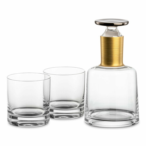 Набор для виски: штоф, 750 мл, 2 стакана, 400 мл, цвет декора-золотой 78489999 Hamilton