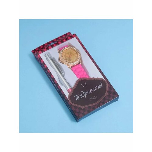 Набор подарочный 2в1 ручка часы 597₽