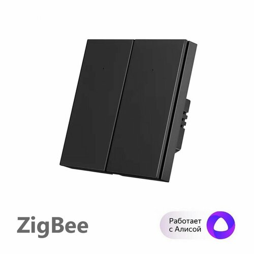Умный выключатель Tuya ZigBee две клавиши в умный дом Алисой 184900₽