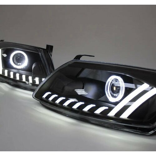 Фара для Lada Granta в стилистике Audi с линзой