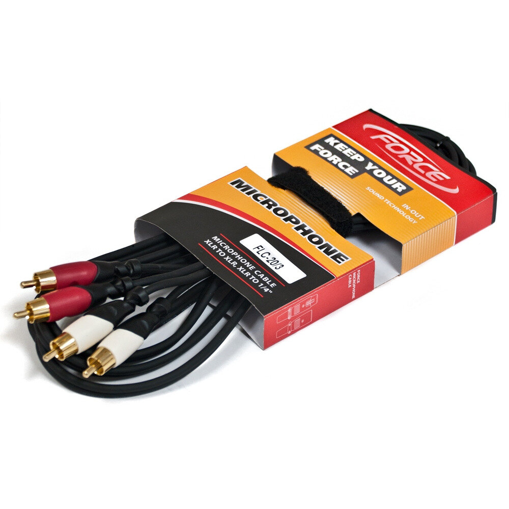 Кабель аудио 2xRCA - 2xRCA FORCE FLC-20/3 3.0m — фото 1