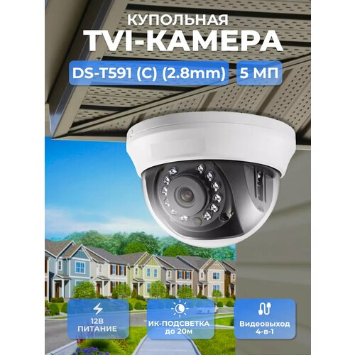 DS-T591 C 28 mm купольная видеокамера 639800₽