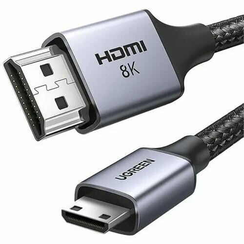Кабель UGREEN Mini HDMI to HDMI 8K Cable, 1м, черный HD163