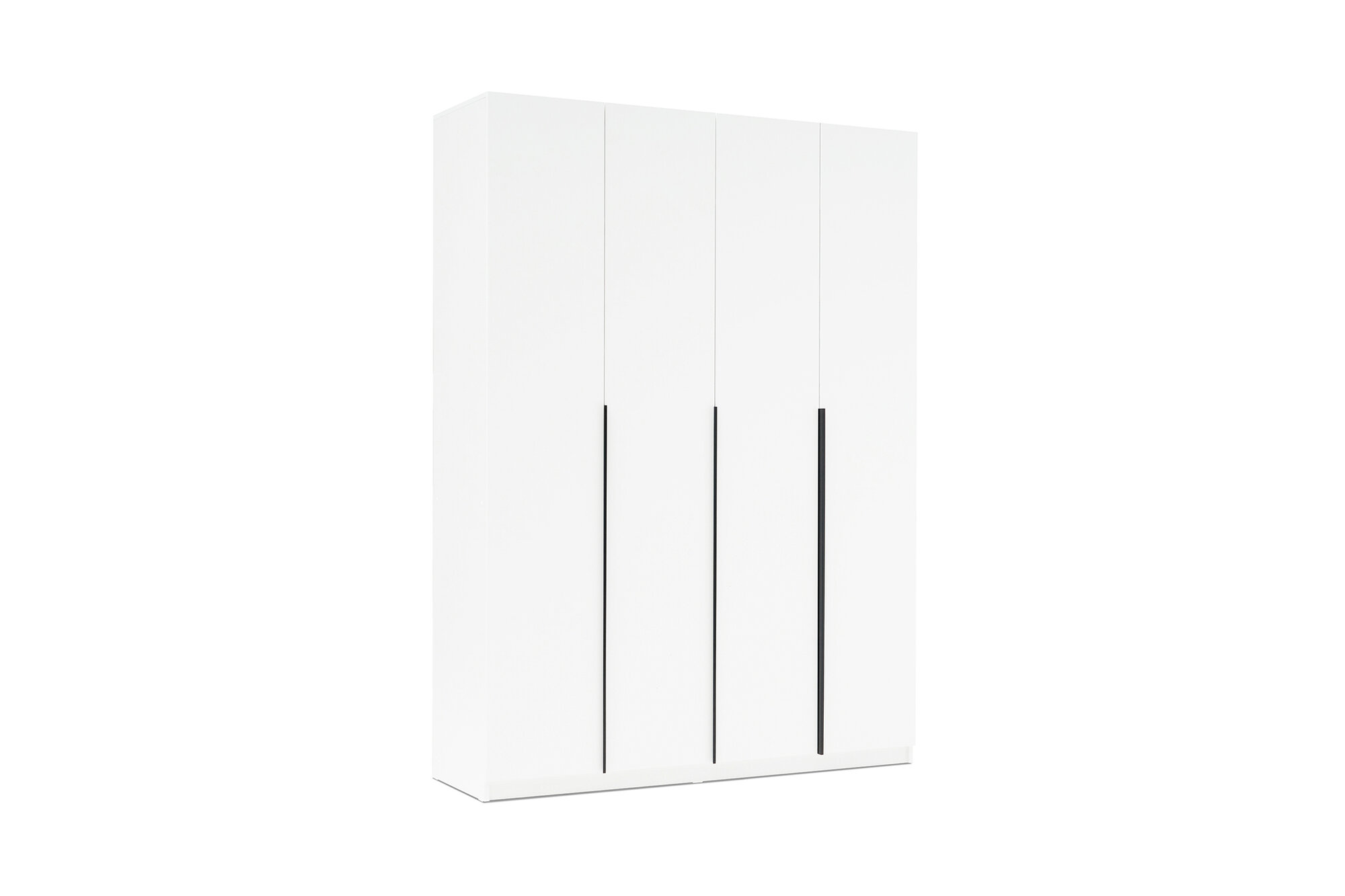 Шкаф 4-х створчатый Нонтон Тивина, 5 полок, без ящиков, белый текстурный 160.1x50.6x221.6 см