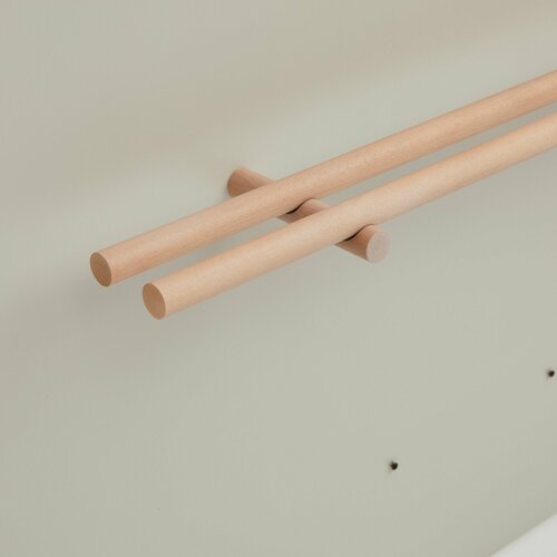 Карниз Loft круглый, 2500 мм, двойной, деревянный, цвет W1, Varman.pro