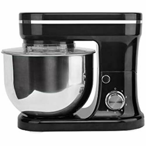 Блендер Daewoo SDA1757 1200 Вт чаша из нержавеющей стали объемом 5 л прочные ручки двигателя с венчиком крючком и насадками для взбивания защитная крышка и силиконовые присоски 220 240 В черный 2588000₽