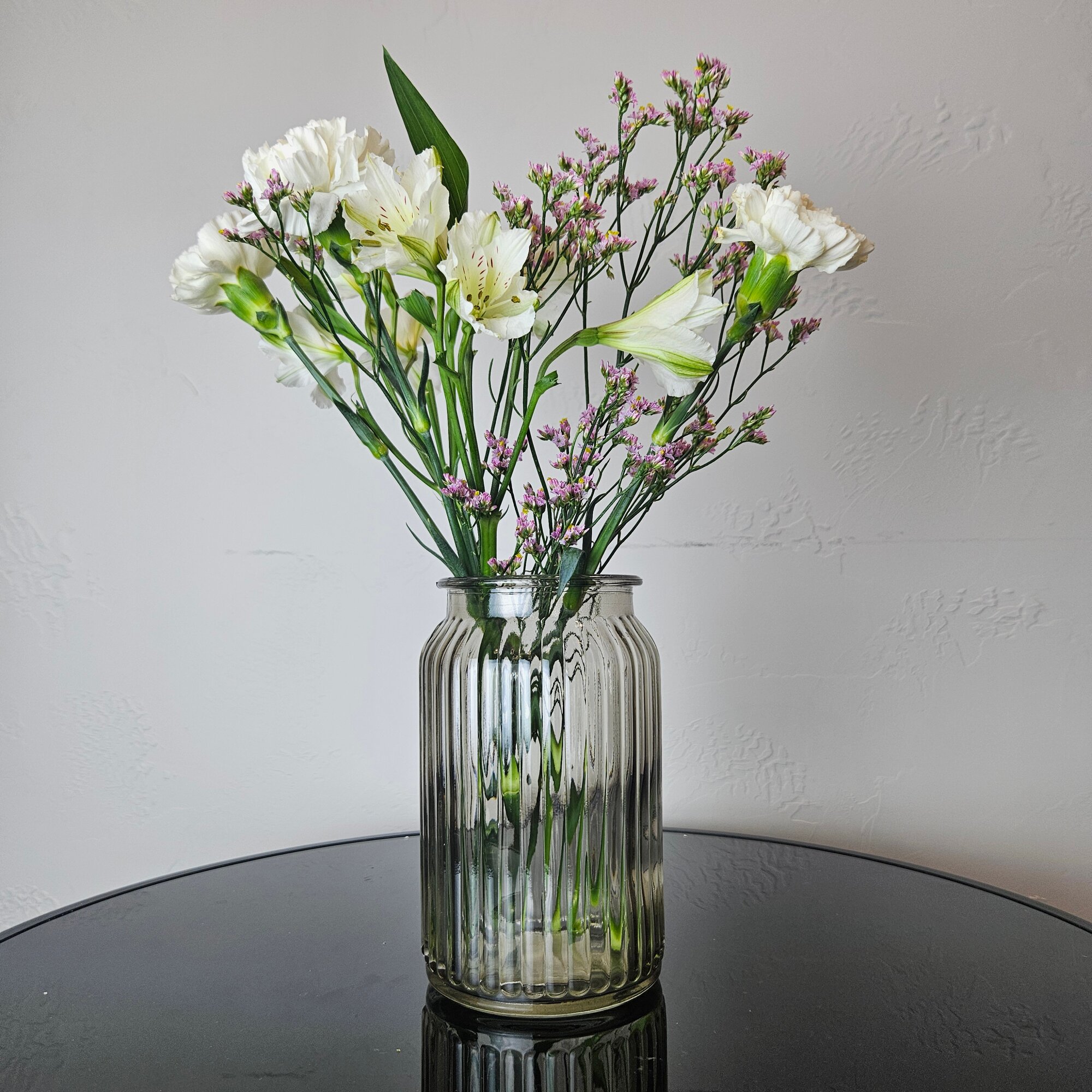 фото Красивая серая ваза Реана 19см, для декора и интерьера.