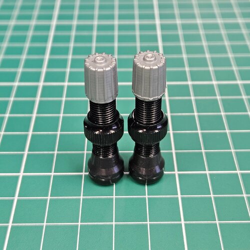 Комплект ободных бескамерных ниппелей ColtBikes, 40 мм, Schrader, алюминиевые, 2 штуки, черные