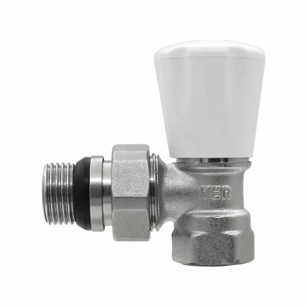 Вентиль для радиаторов 1/2″ регулировочный угловой верхний VR300 — фото 1