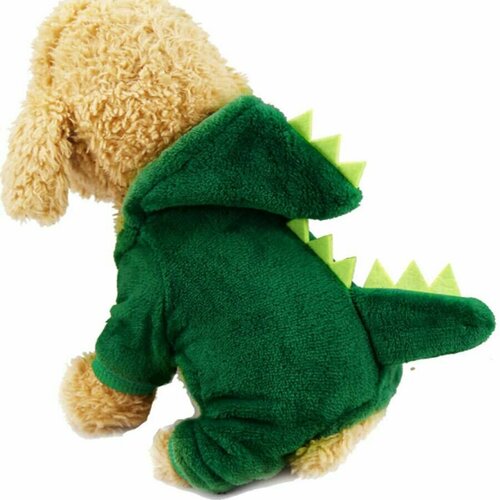 Костюм карнавальный комбинезон для собак кошек флисовый Крокодил Динозавр размер L