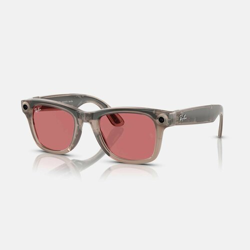 Умные очки Ray-Ban Wayfarer оправа блестящий тепло-каменный фотохромные линзы арбузно-красный размер M 73008₽