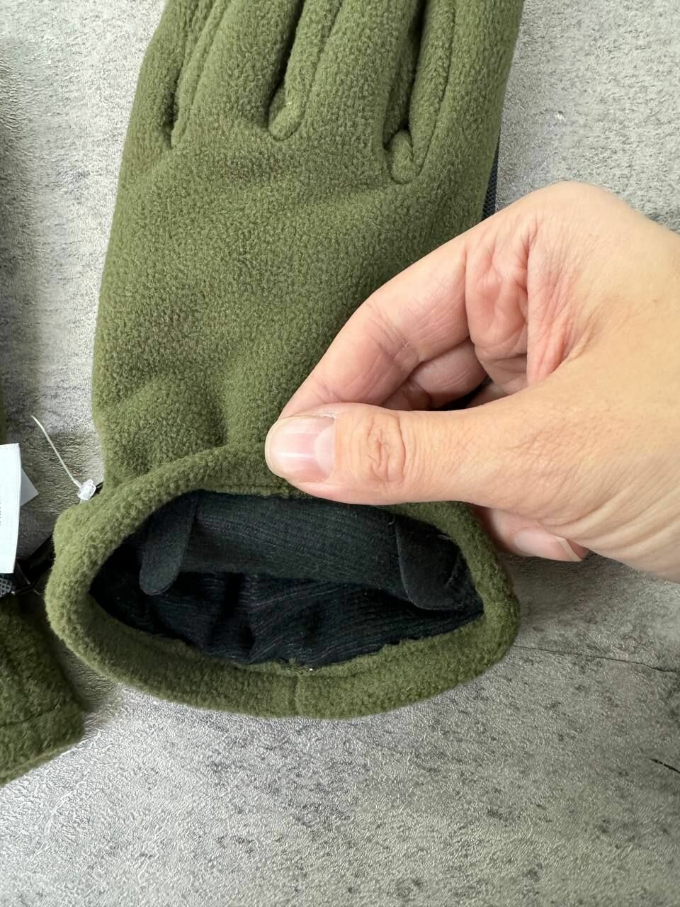 Тактические перчатки флисовые thinsulate олива — фото 1