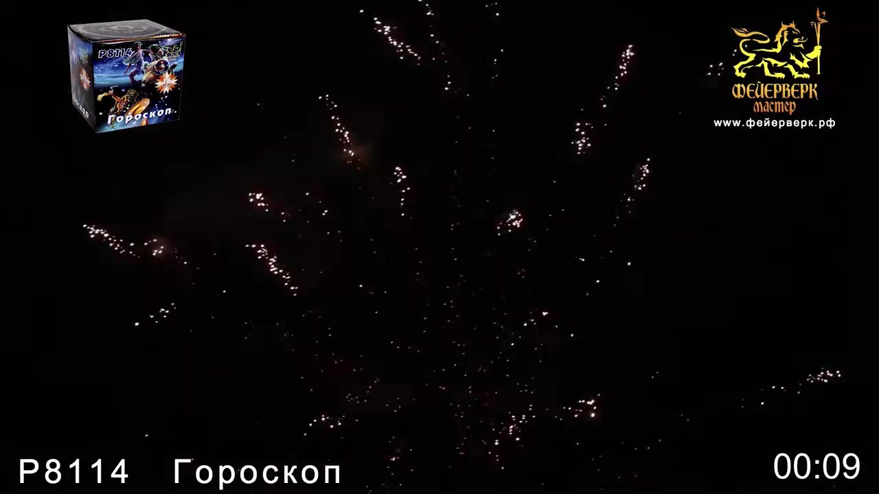 Салют фейерверк Гороскоп, 16 залпов, 1.0 дюйм, P8114 — фото 1
