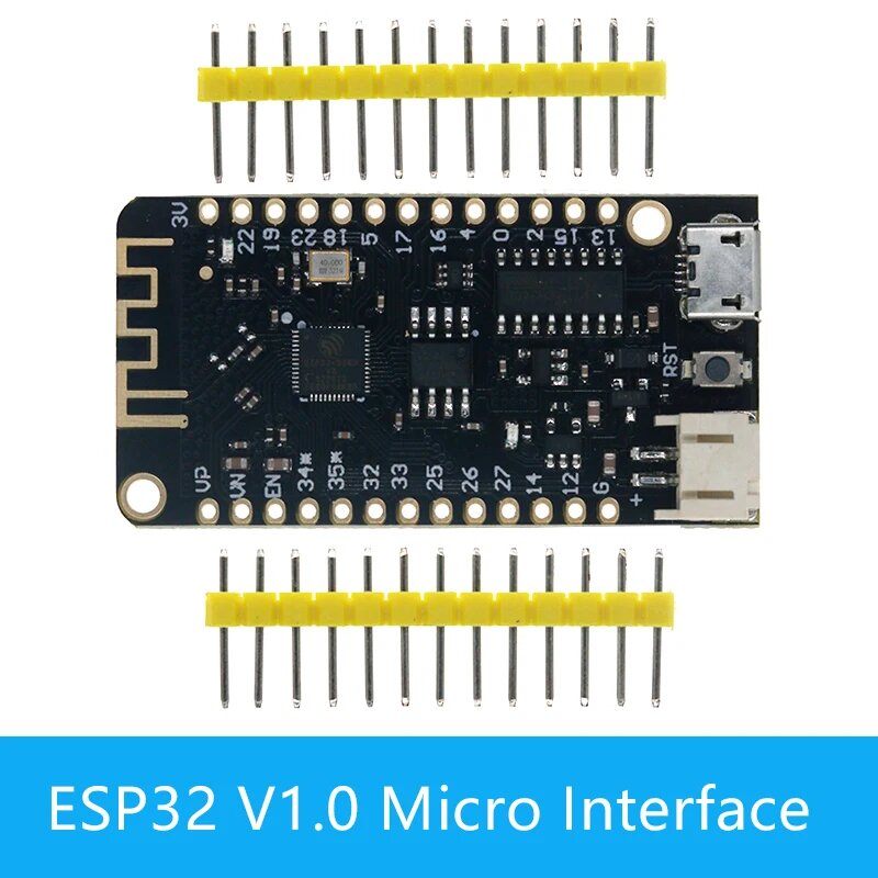 ESP32 Lite V1.0.0 Плата разработки Wi-Fi Bluetooth ESP32 ESP-32 REV1 CH340G MicroPython 4 МБ Micro/TYPE-C USB для Arduino, Micro USB
