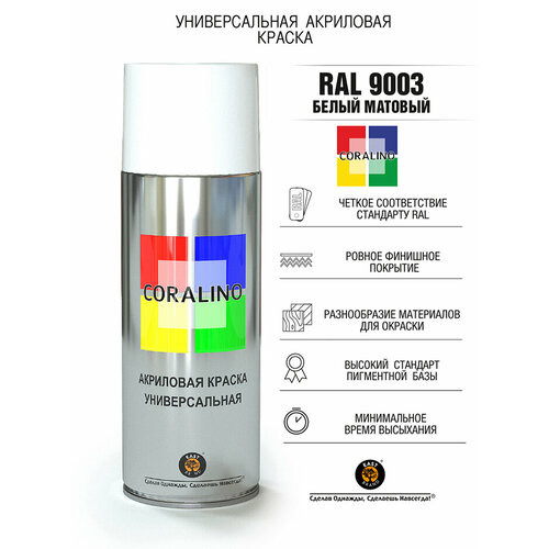 Coralino Аэрозольная краска RAL Professional, название цвета 